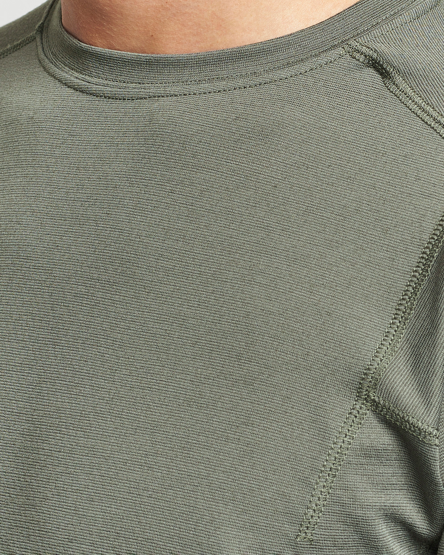 Homme | T-shirts | Snow Peak | Recycled Polyester/Wool Long Sleeve T-Shirt Olive