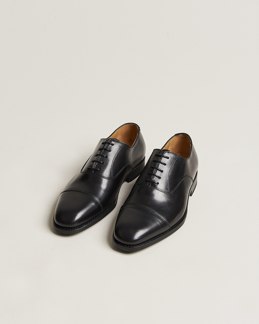 Herre | Håndlagde sko | Myrqvist | Äppelviken Oxford Black Calf