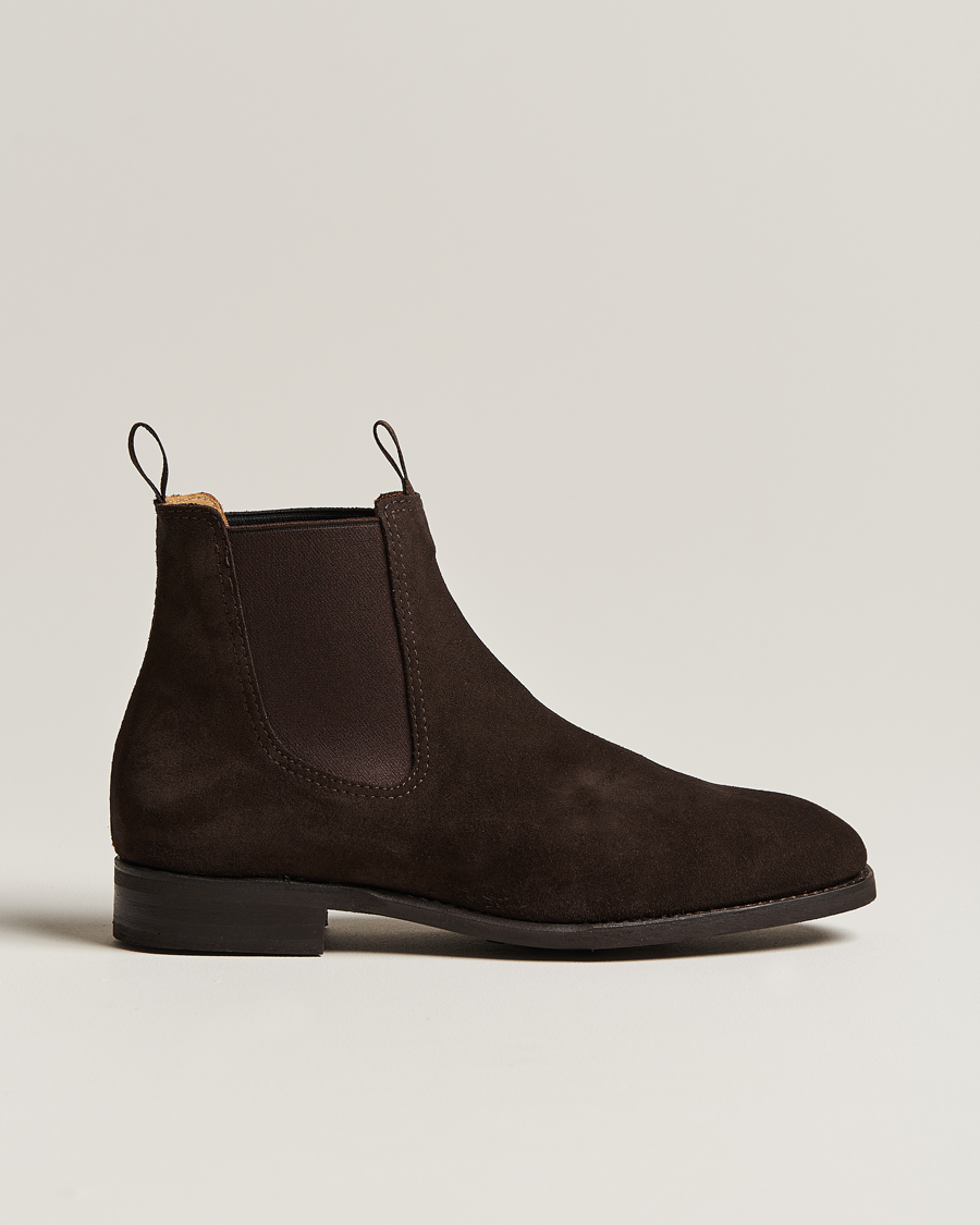 Homme | Myrqvist Granhult Chelsea Boot Dark Brown Suede | Myrqvist | Granhult Chelsea Boot Dark Brown Suede