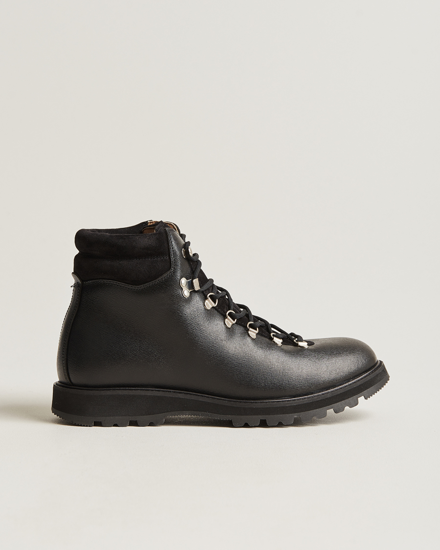 Homme | Myrqvist Duved II Laced Boot Black Grain Calf | Myrqvist | Duved II Laced Boot Black Grain Calf