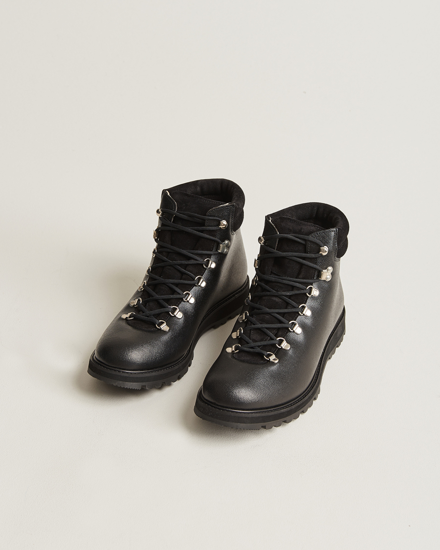 Homme | Chaussures d'hiver | Myrqvist | Duved II Laced Boot Black Grain Calf