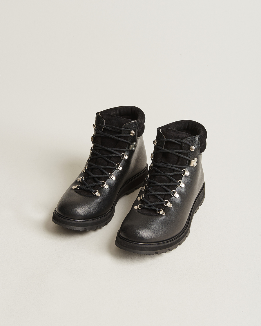 Homme | Myrqvist Duved II Laced Boot Black Grain Calf | Myrqvist | Duved II Laced Boot Black Grain Calf