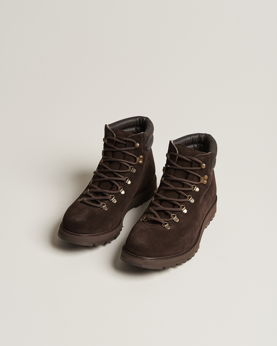 Homme | Chaussures d'hiver | Myrqvist | Duved II Laced Boot Dark Brown Suede