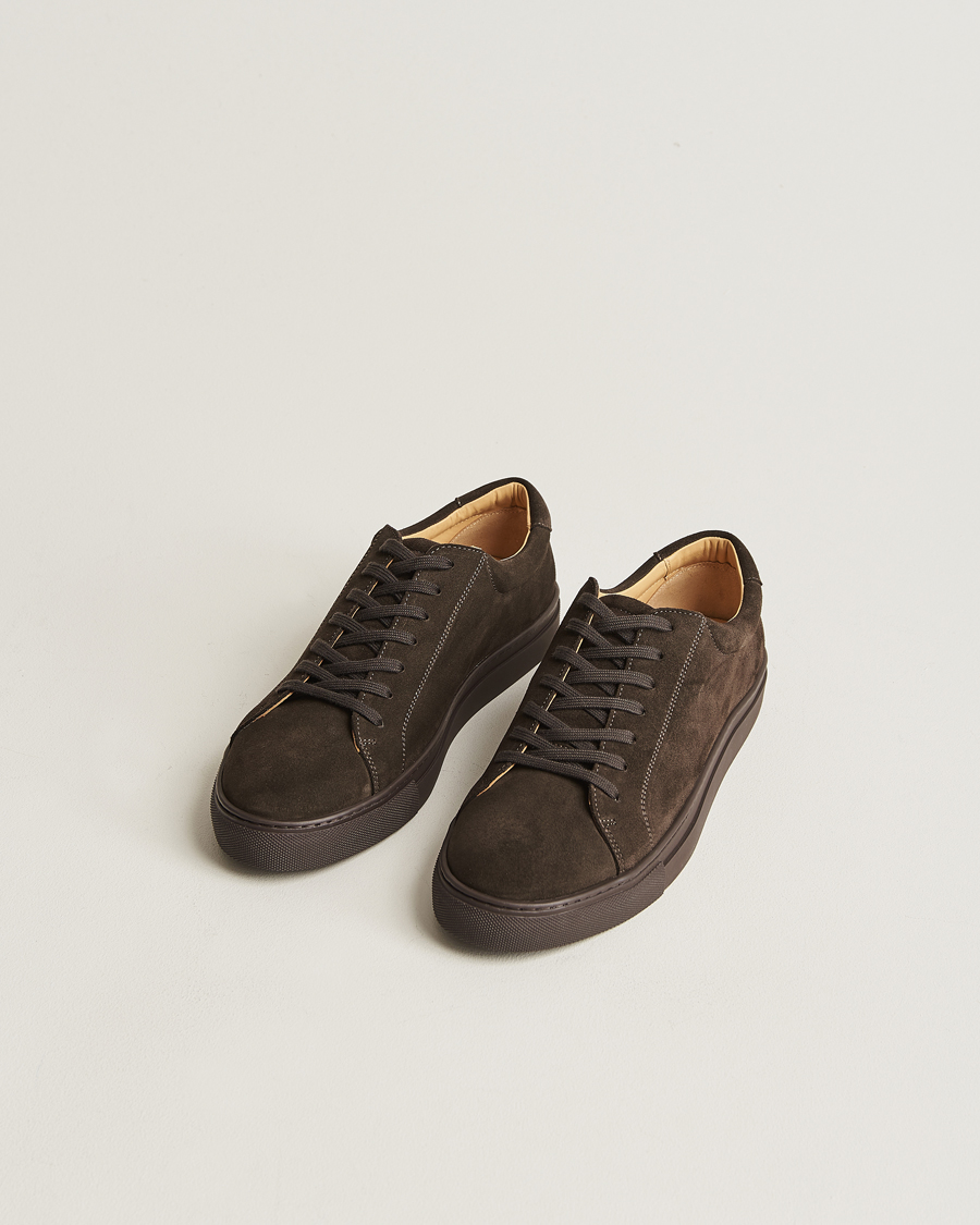 Homme | Myrqvist Oaxen Monochrome Sneaker Dark Brown Suede | Myrqvist | Oaxen Monochrome Sneaker Dark Brown Suede