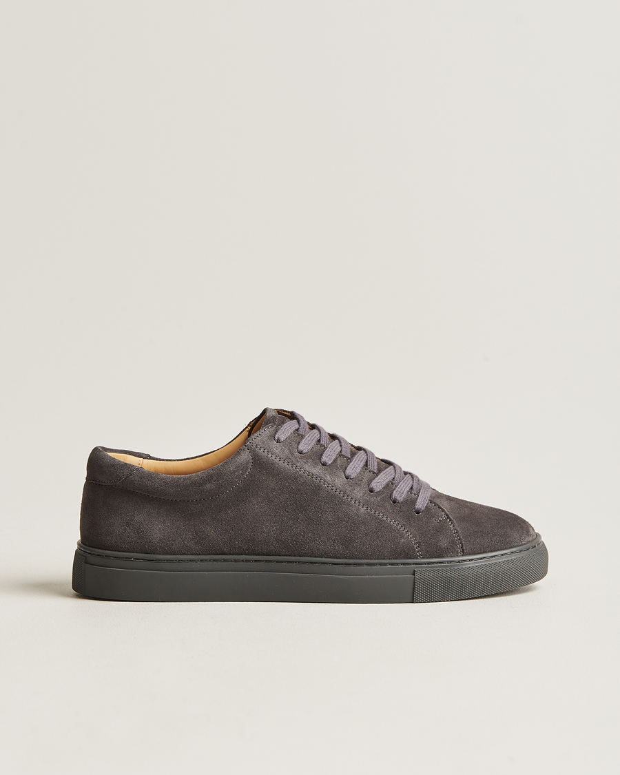 Homme | Myrqvist Oaxen Monochrome Sneaker Dark Grey Suede | Myrqvist | Oaxen Monochrome Sneaker Dark Grey Suede