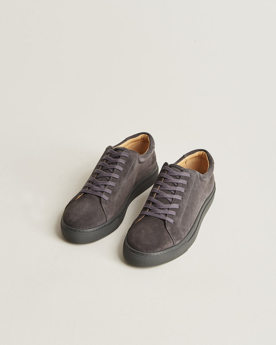 Homme | Myrqvist | Myrqvist | Oaxen Monochrome Sneaker Dark Grey Suede