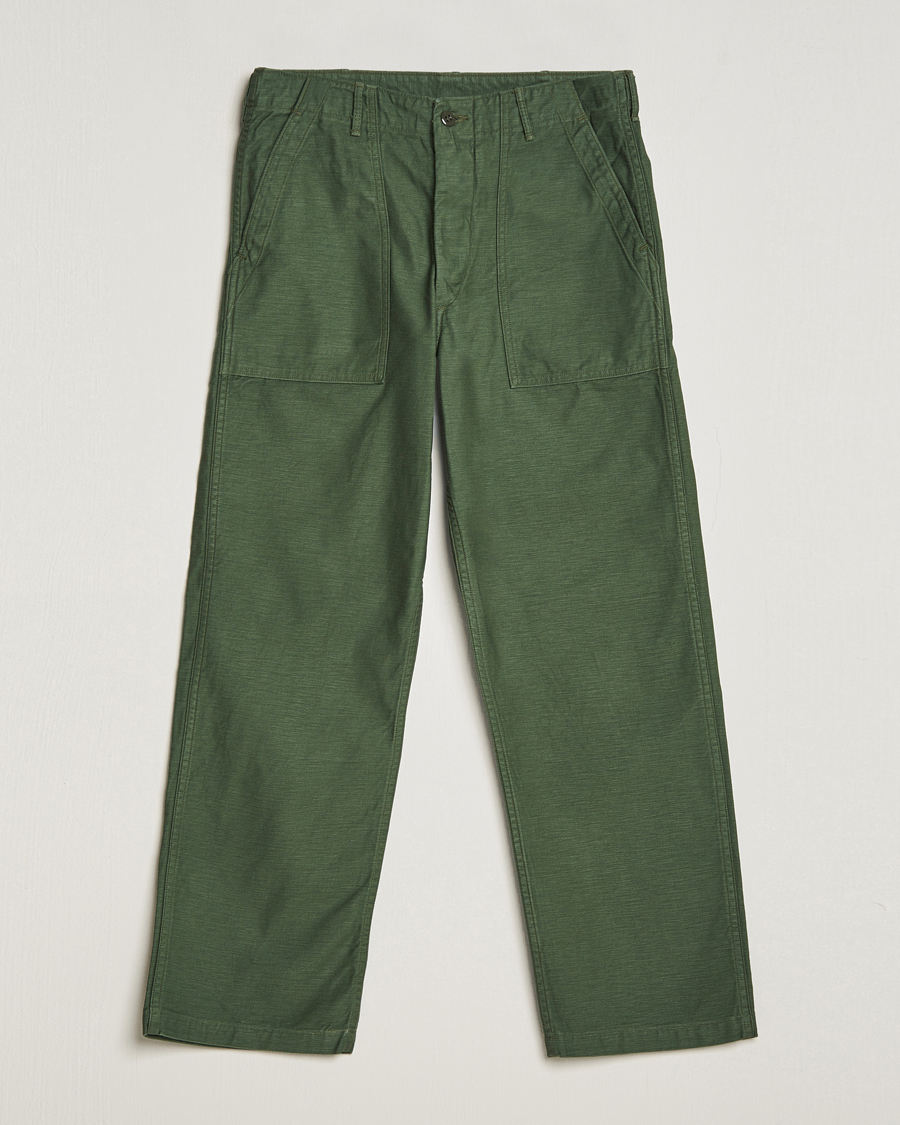 Homme | Pantalons | orSlow | Regular Fit Original Sateen Fatigue Pants Green