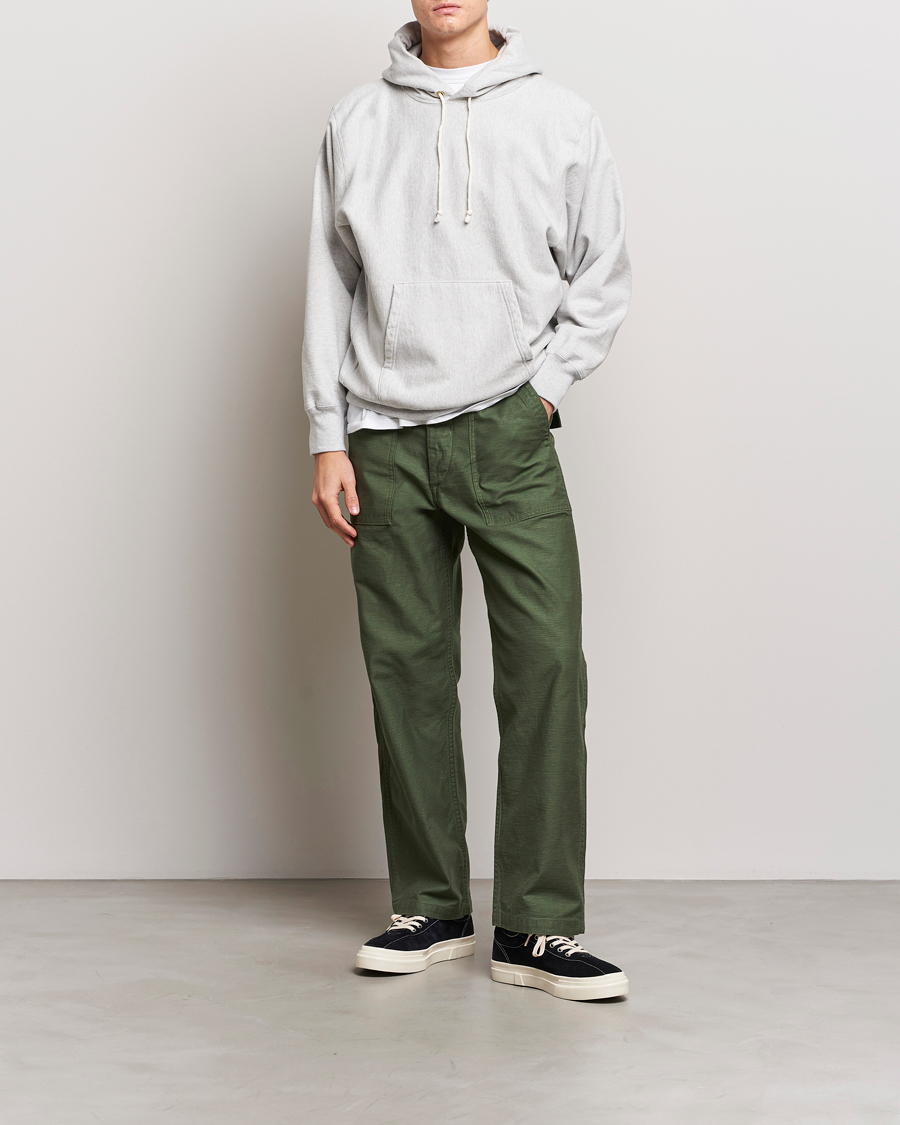 Homme | Pantalons | orSlow | Regular Fit Original Sateen Fatigue Pants Green