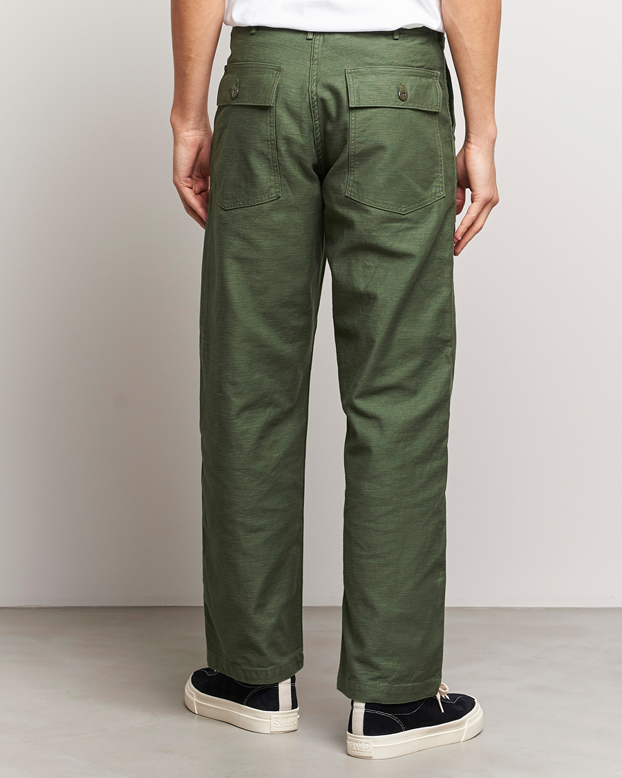 Homme | Pantalons | orSlow | Regular Fit Original Sateen Fatigue Pants Green