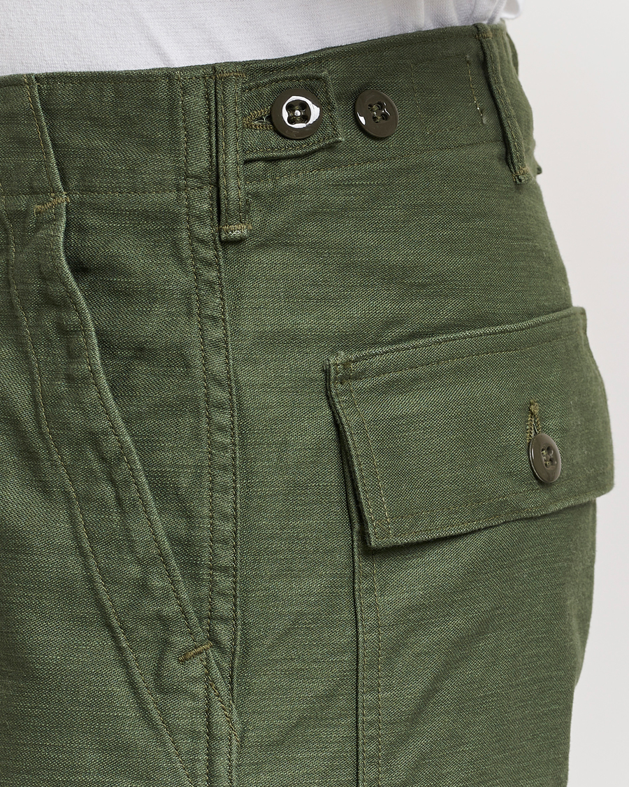 Homme | Pantalons | orSlow | Regular Fit Original Sateen Fatigue Pants Green