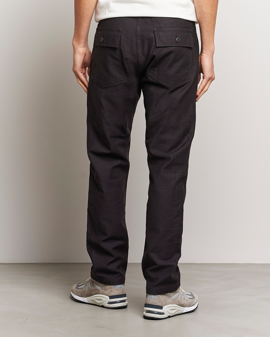 Homme | Pantalons | orSlow | Slim Fit Original Sateen Fatigue Pants Black