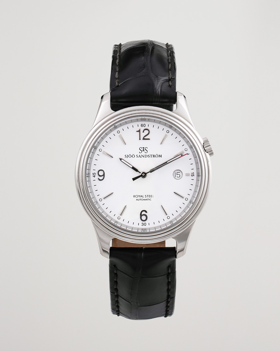 Homme | Sjöö Sandström Pre-Owned Royal Steel Classic 41mm SS-1841-1 Steel White | Sjöö Sandström Pre-Owned | Royal Steel Classic 41mm SS-1841-1 Steel White
