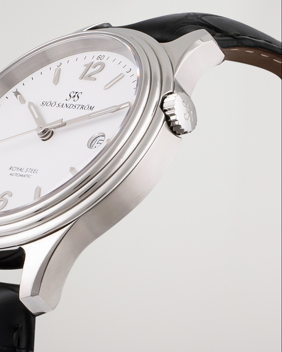 Homme | Sjöö Sandström Pre-Owned Royal Steel Classic 41mm SS-1841-1 Steel White | Sjöö Sandström Pre-Owned | Royal Steel Classic 41mm SS-1841-1 Steel White