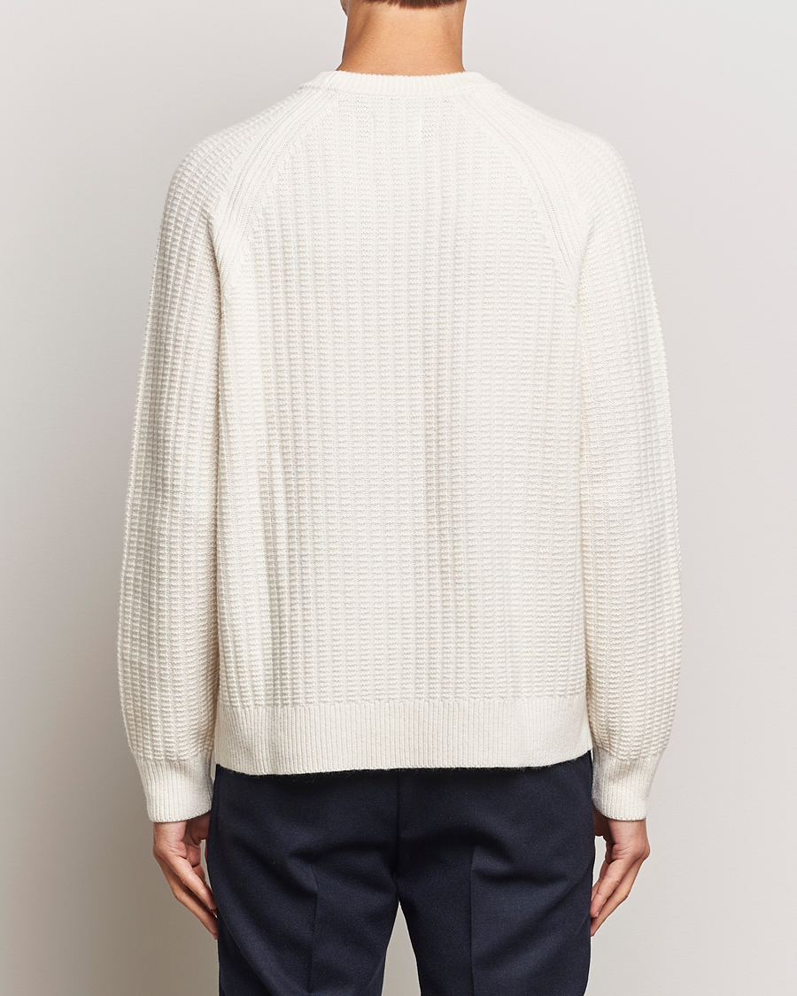 Homme | Pulls Et Tricots | GANT | Textured Raglan Knitted Crew Neck Cream