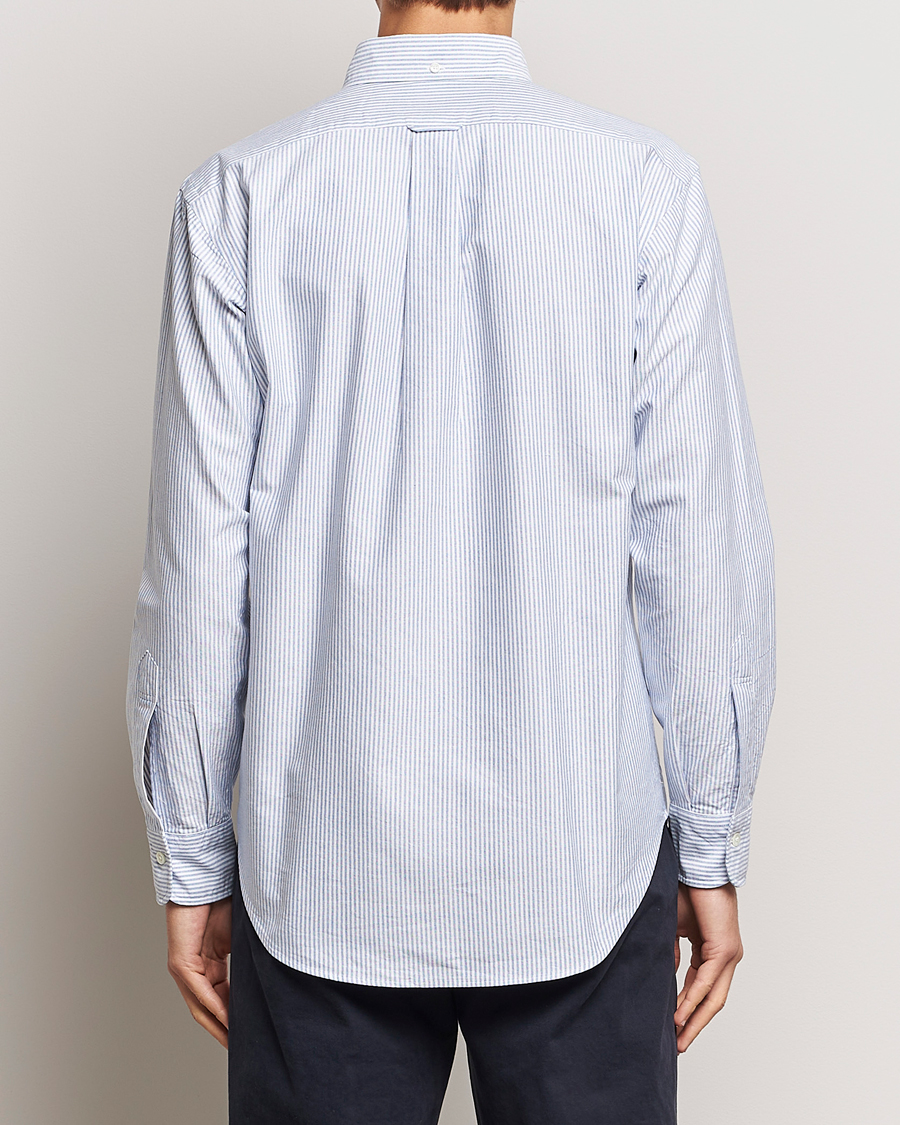 Homme | Chemises | Kamakura Shirts | Vintage Ivy Oxford Button Down Shirt Blue Stripe