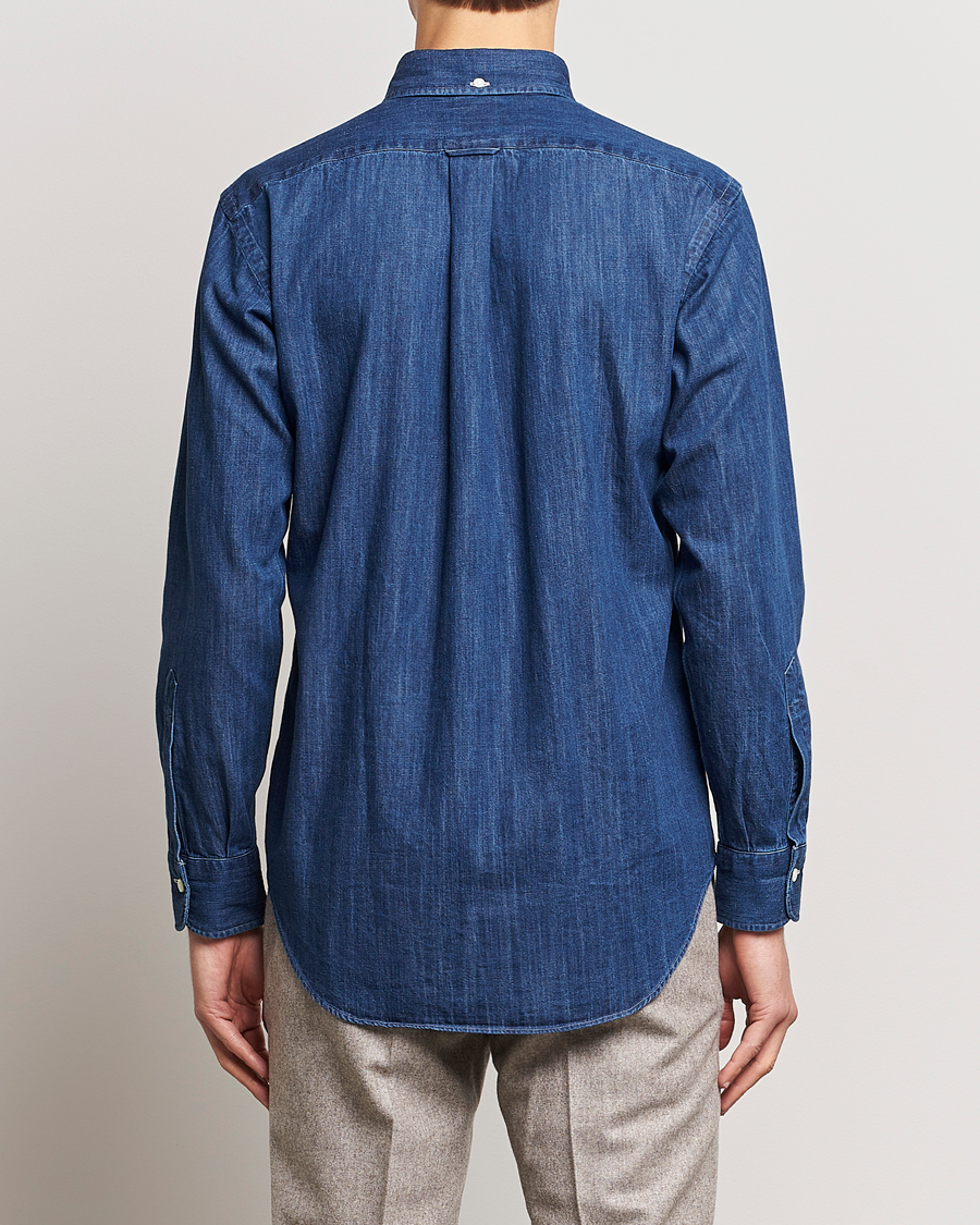 Homme | Chemises | Kamakura Shirts | Vintage Ivy Denim Button Down Shirt Dark Indigo