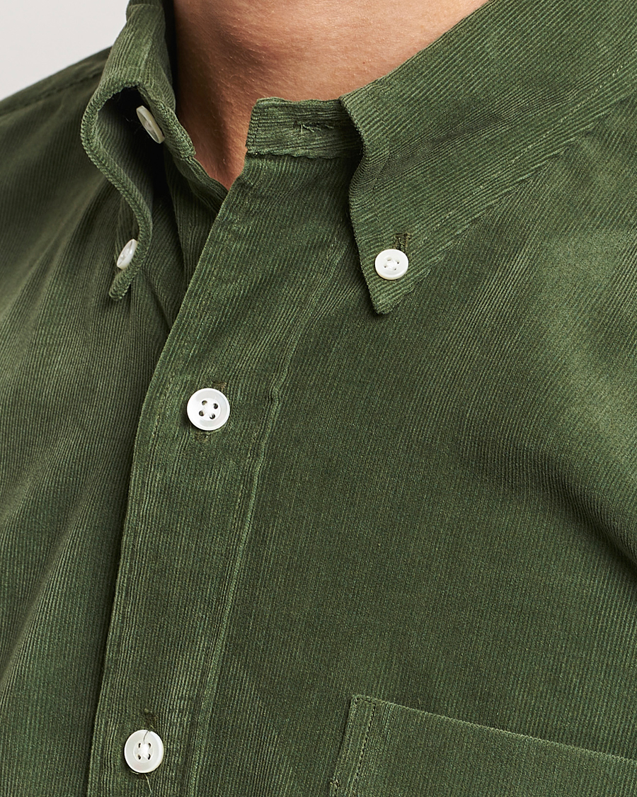 Homme | Chemises | Kamakura Shirts | Vintage Ivy Japanese Corduroy Shirt Green