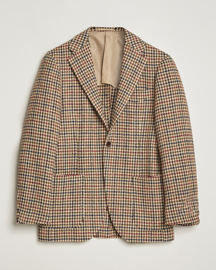 Homme | Blazers | Beams F | Harris Tweed Gunclub Check Blazer Brown