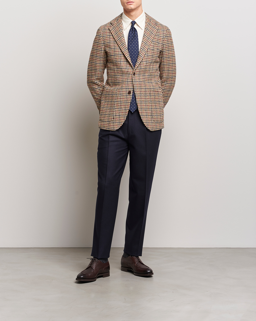 Homme | Blazers | Beams F | Harris Tweed Gunclub Check Blazer Brown