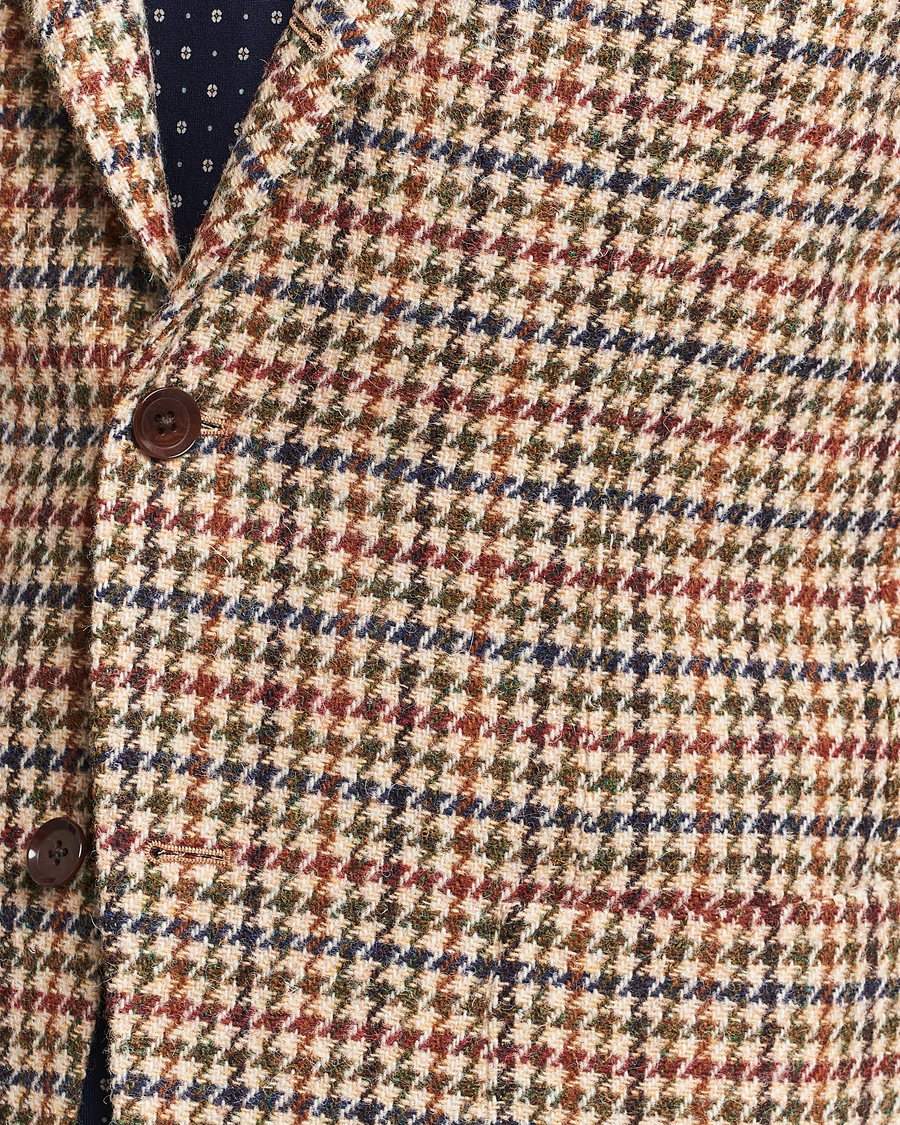 Homme | Blazers | Beams F | Harris Tweed Gunclub Check Blazer Brown