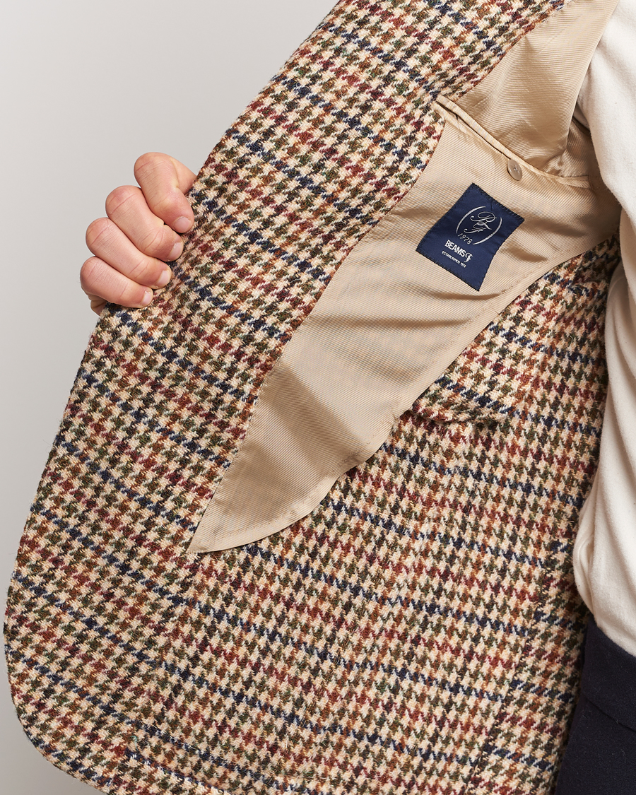Homme | Blazers | Beams F | Harris Tweed Gunclub Check Blazer Brown