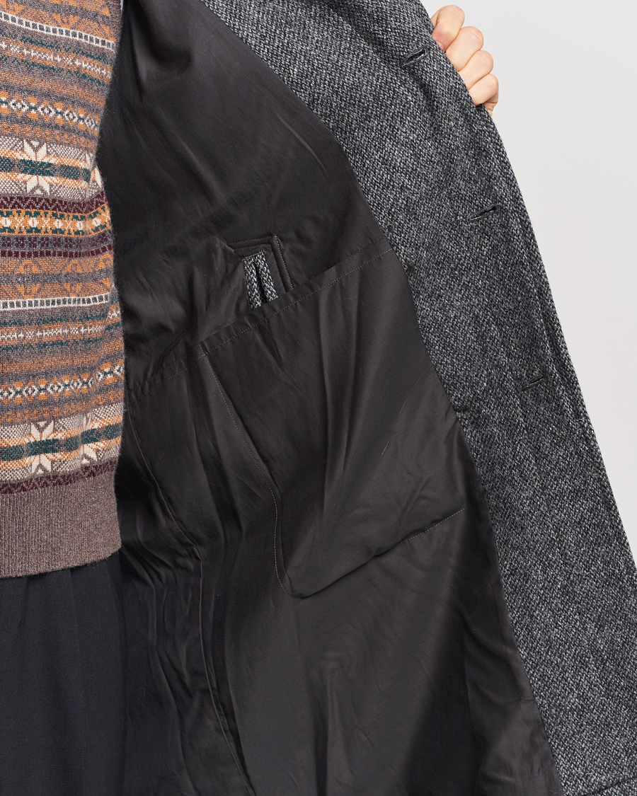 Homme | Manteaux Et Vestes | Beams F | Harris Tweed Raglan Coat Dark Grey