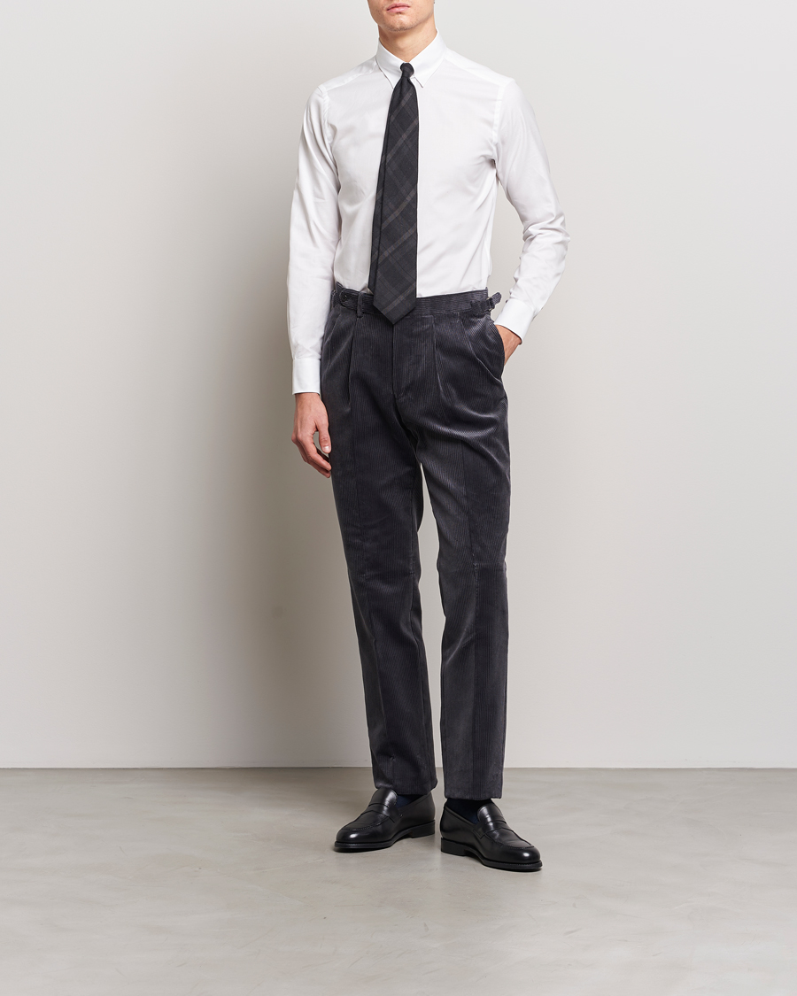 Homme | Chemises | Beams F | Oxford Tab Collar Shirt White