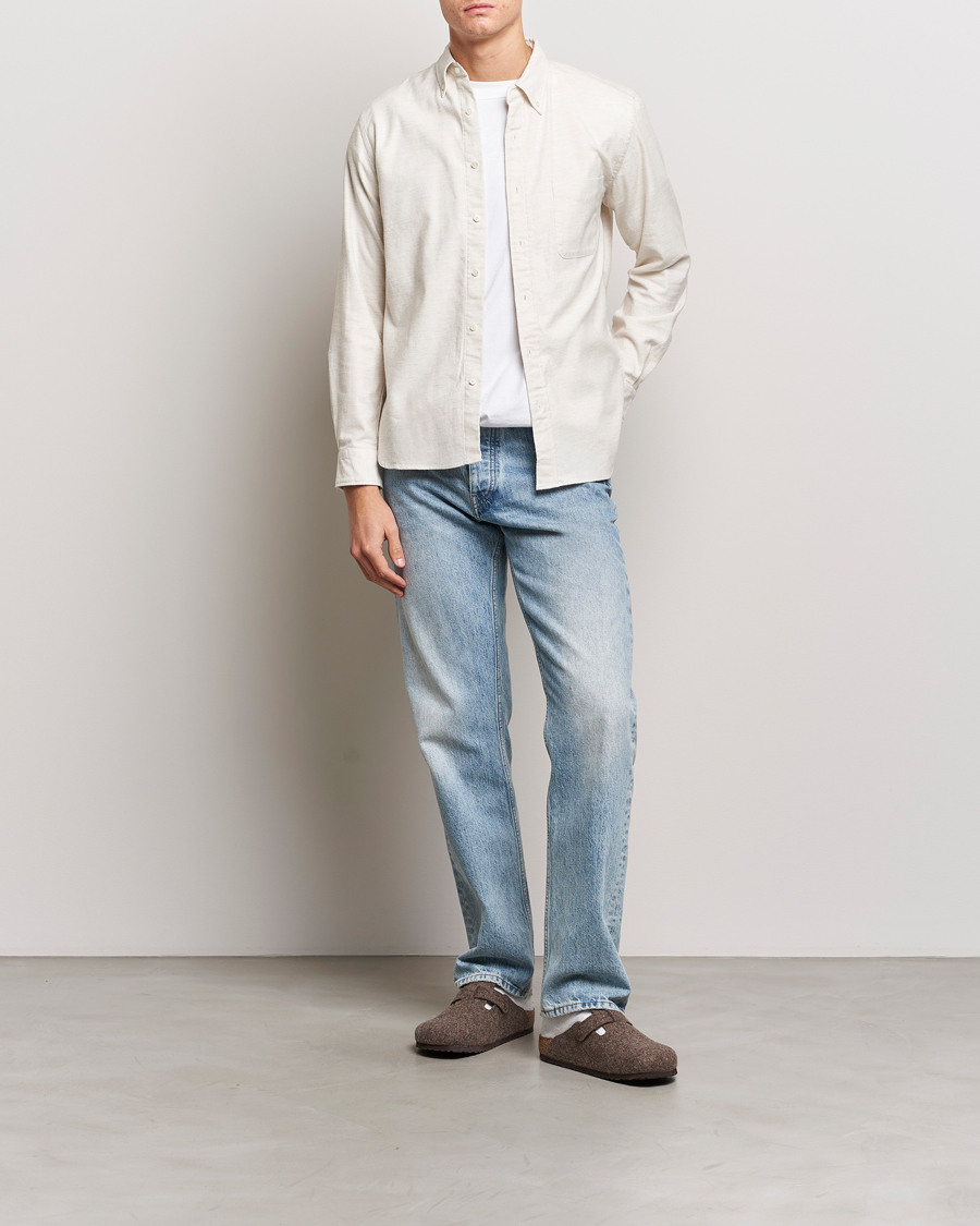 Homme | Chemises | BEAMS PLUS | Flannel Button Down Shirt Off White