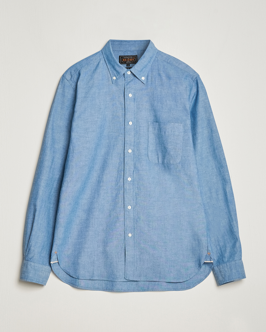 Homme | Chemises | BEAMS PLUS | Chambray Button Down Shirt Blue