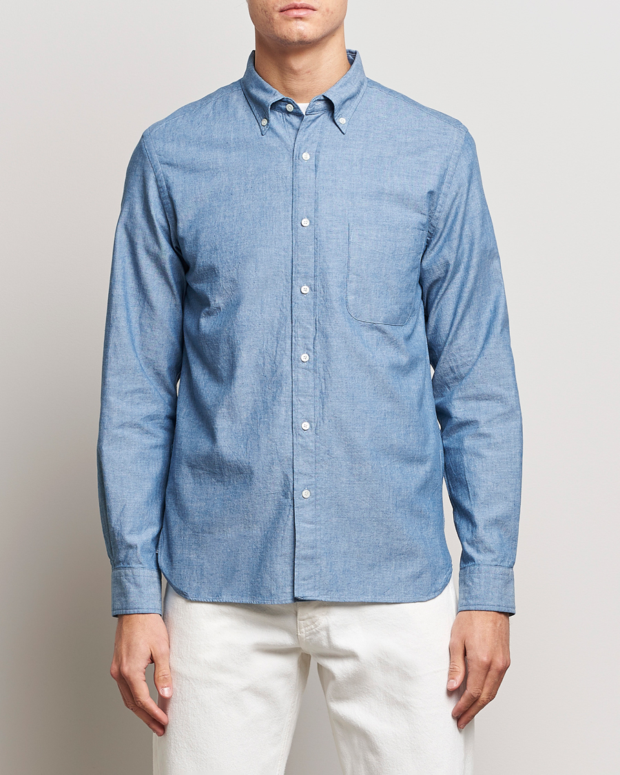 Homme | Chemises | BEAMS PLUS | Chambray Button Down Shirt Blue