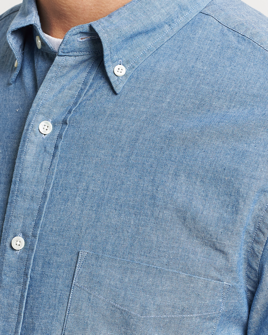 Homme | Chemises | BEAMS PLUS | Chambray Button Down Shirt Light Blue