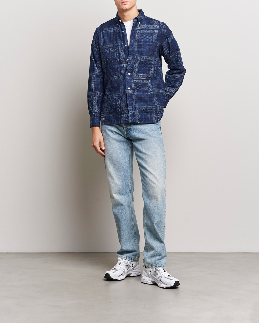 Homme | Chemises | BEAMS PLUS | Patchwork Button Down Shirt Indigo