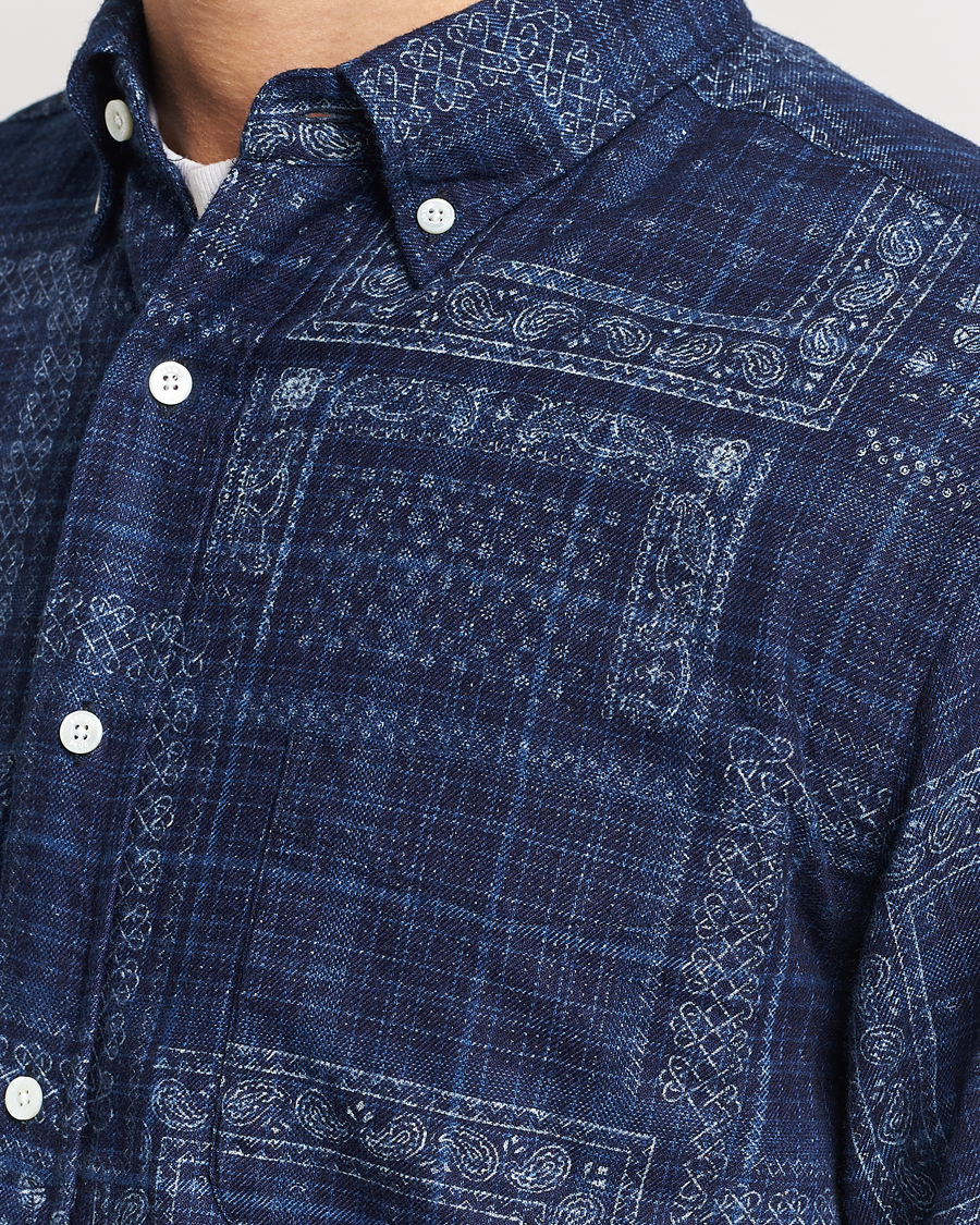 Homme | Chemises | BEAMS PLUS | Patchwork Button Down Shirt Indigo