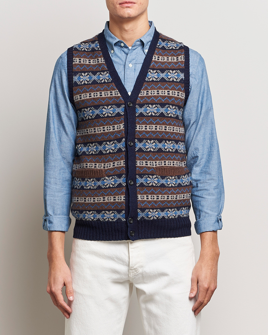 Homme | Pulls Et Tricots | BEAMS PLUS | Fairisle Knit Vest Brown