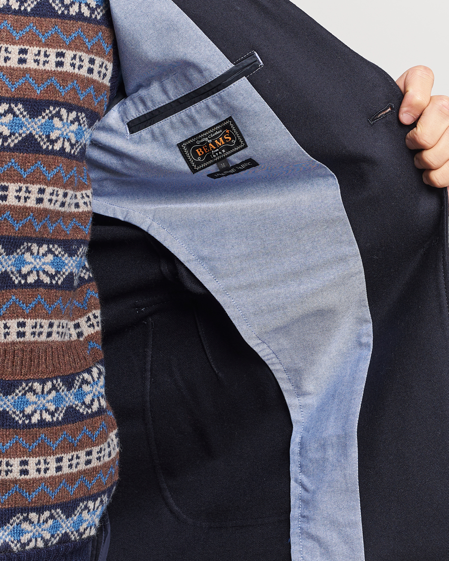 Homme | Blazers | BEAMS PLUS | Flannel Blazer Navy