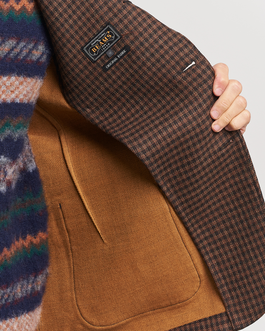 Homme | Blazers | BEAMS PLUS | Houndstooth Twill Blazer Brown