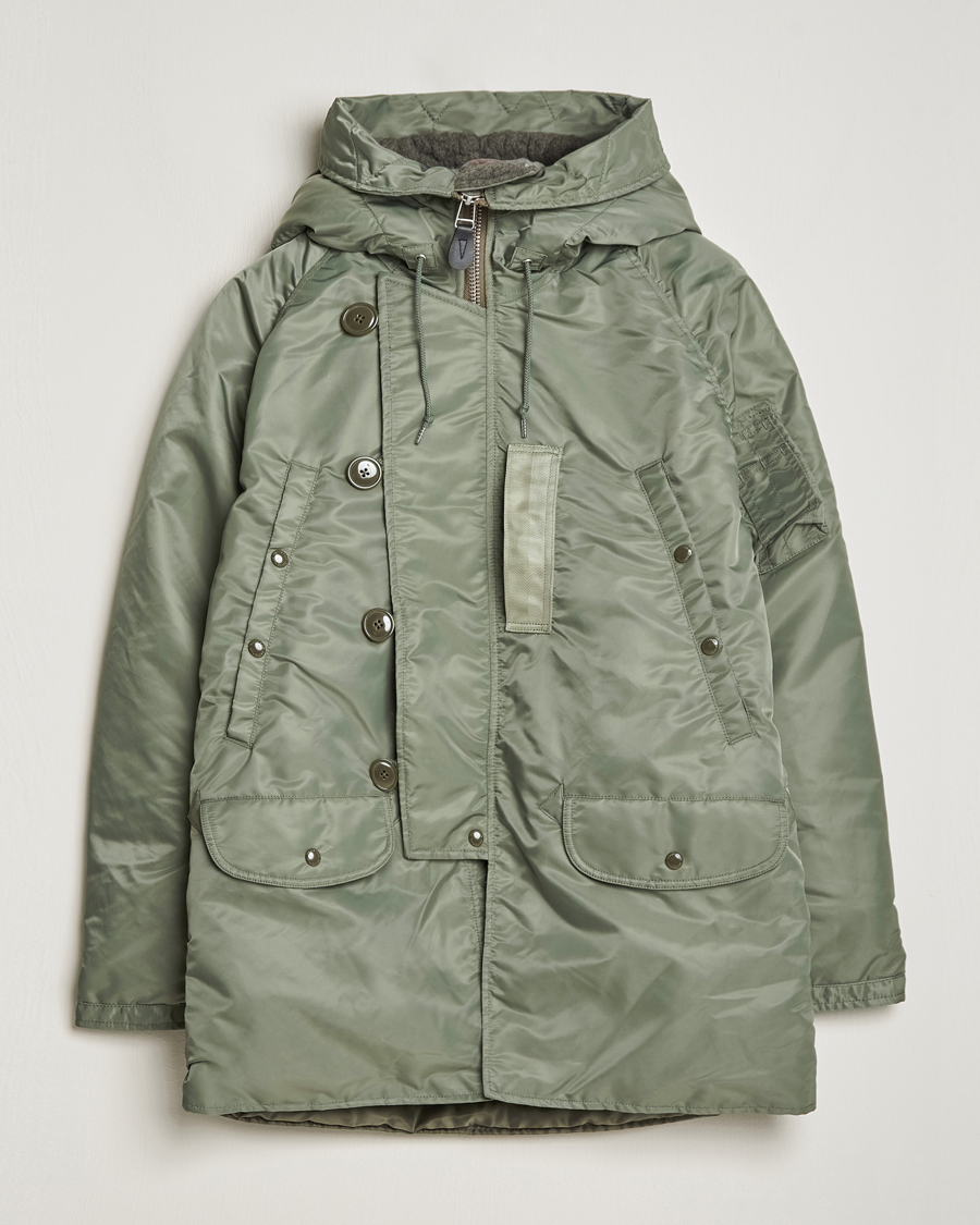BEAMS PLUS MIL Type N-3B Parka Sage - Acheter BEAMS PLUS