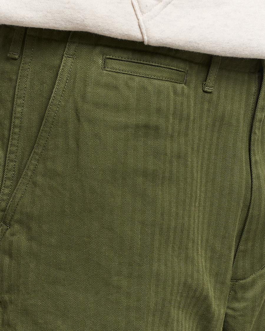 Homme | Pantalons | BEAMS PLUS | MIL Herringbone Trousers Olive