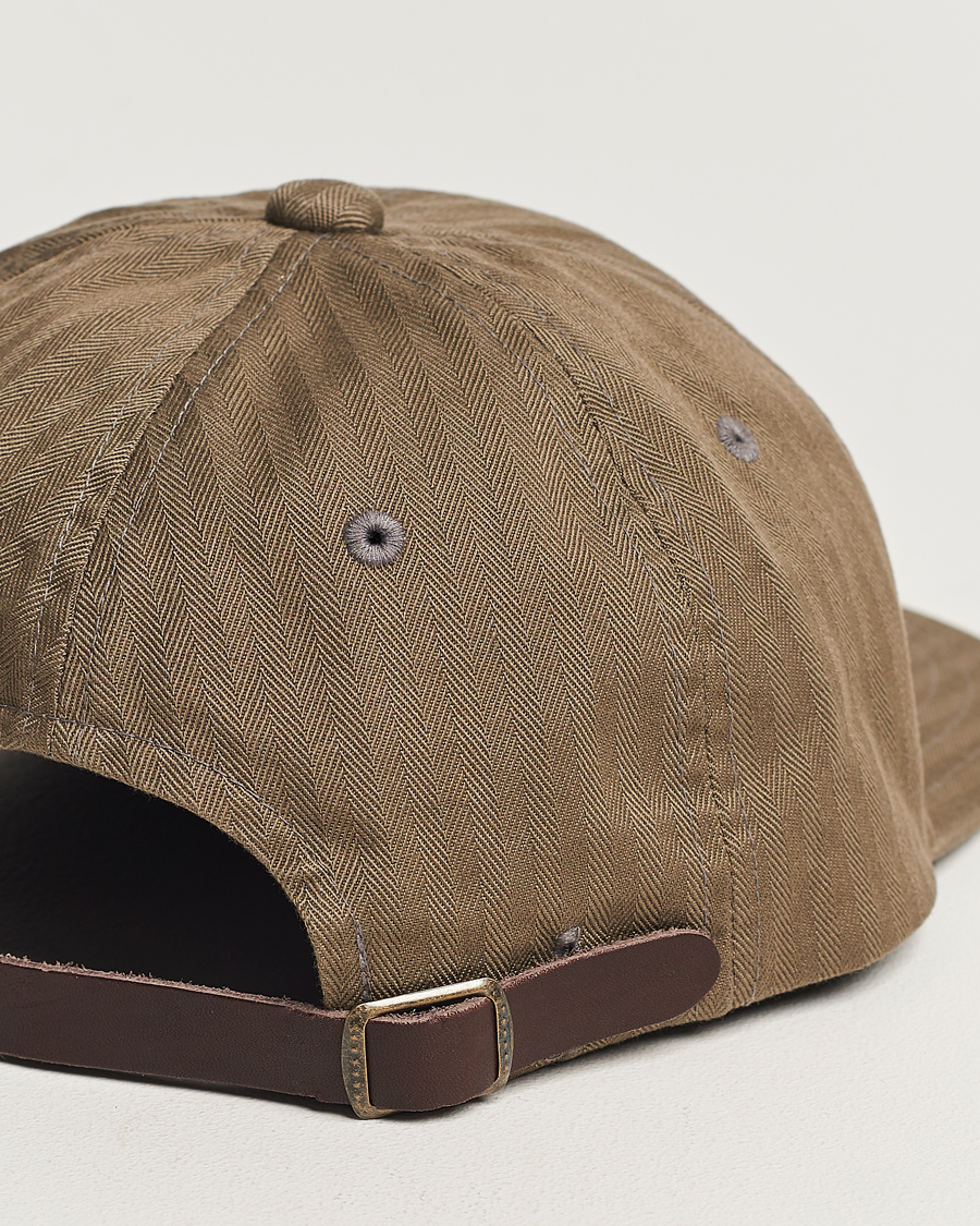 Homme | BEAMS PLUS 6 Panel Herringbone Cap Olive | BEAMS PLUS | 6 Panel Herringbone Cap Olive