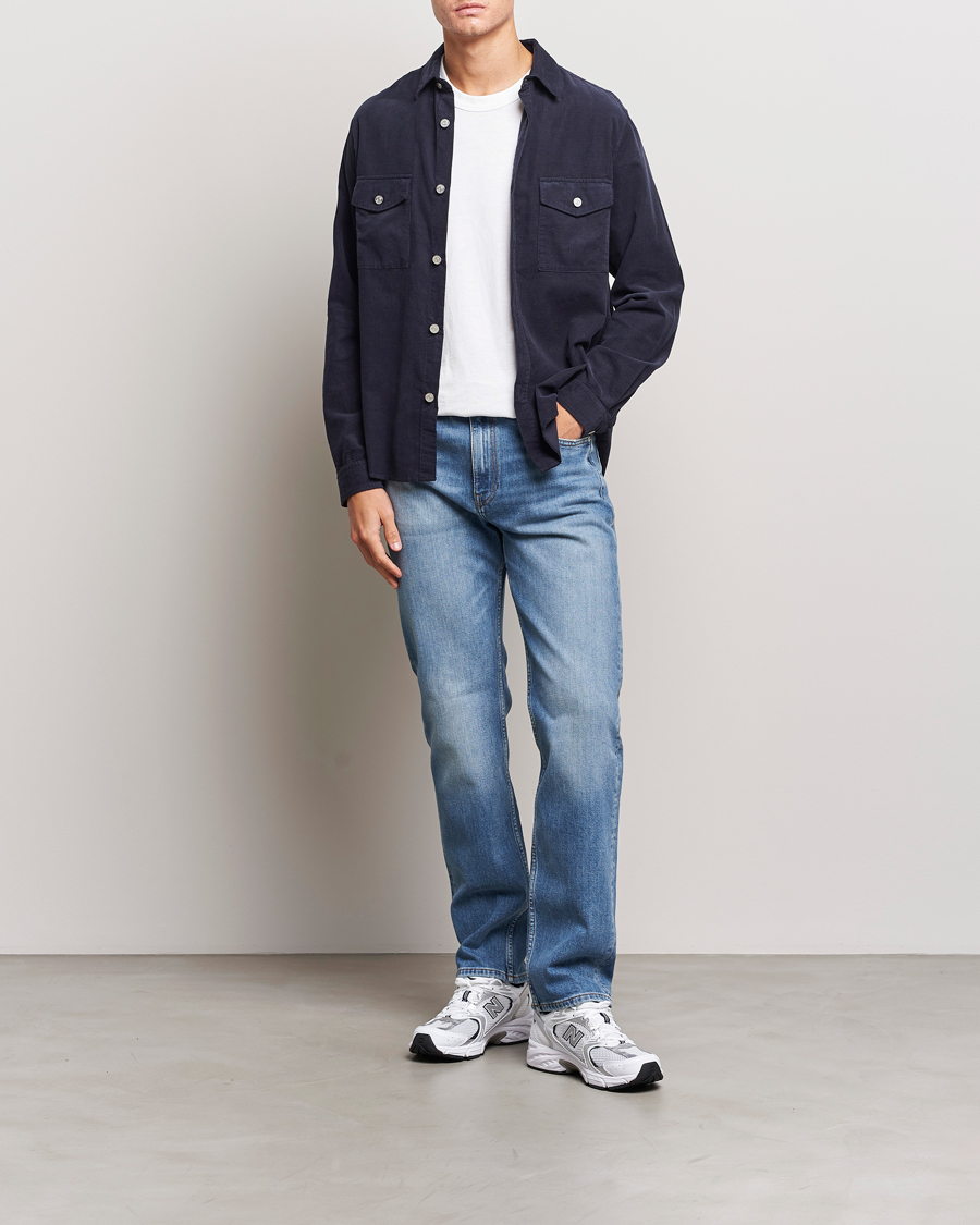 Homme | Chemises | FRAME | Douple Pocket Micro Cord Shirt Midnight Blue