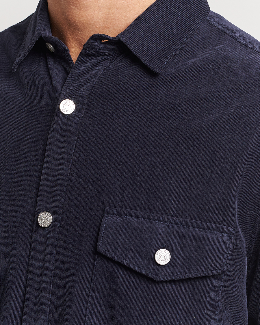 Homme | Chemises | FRAME | Douple Pocket Micro Cord Shirt Midnight Blue