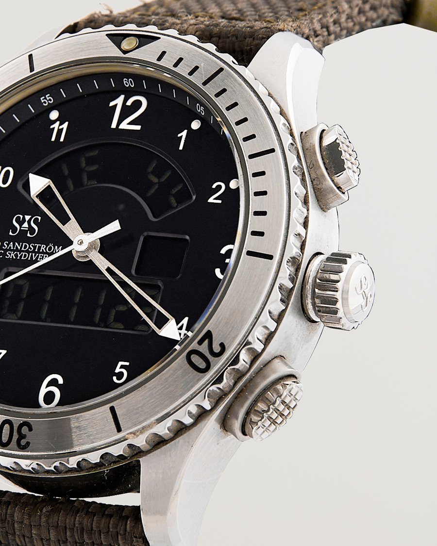 Homme | Sjöö Sandström Pre-Owned UTC Skydiver 017401 Steel Black | Sjöö Sandström Pre-Owned | UTC Skydiver 017401 Steel Black