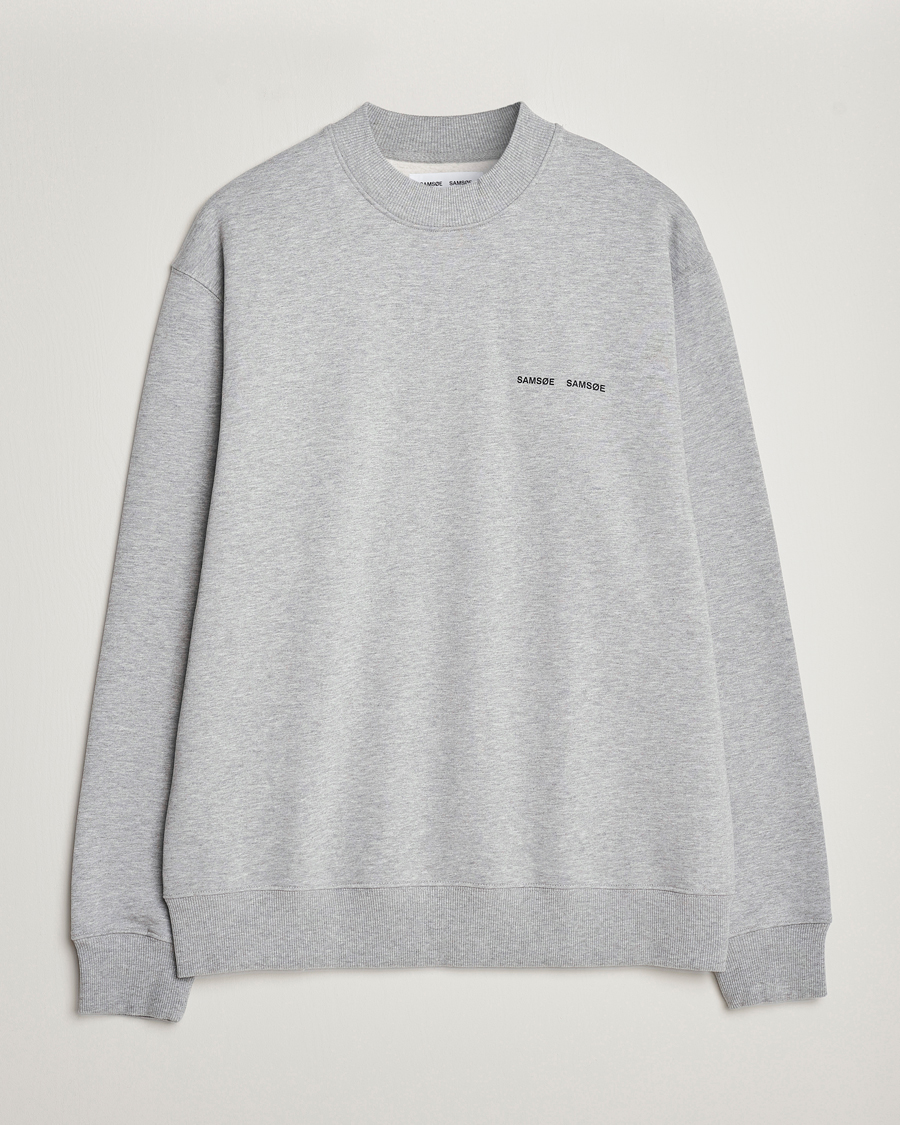Homme | Pulls Et Tricots | Samsøe Samsøe | Norsbro Crew Neck Sweatshirt Grey Melange