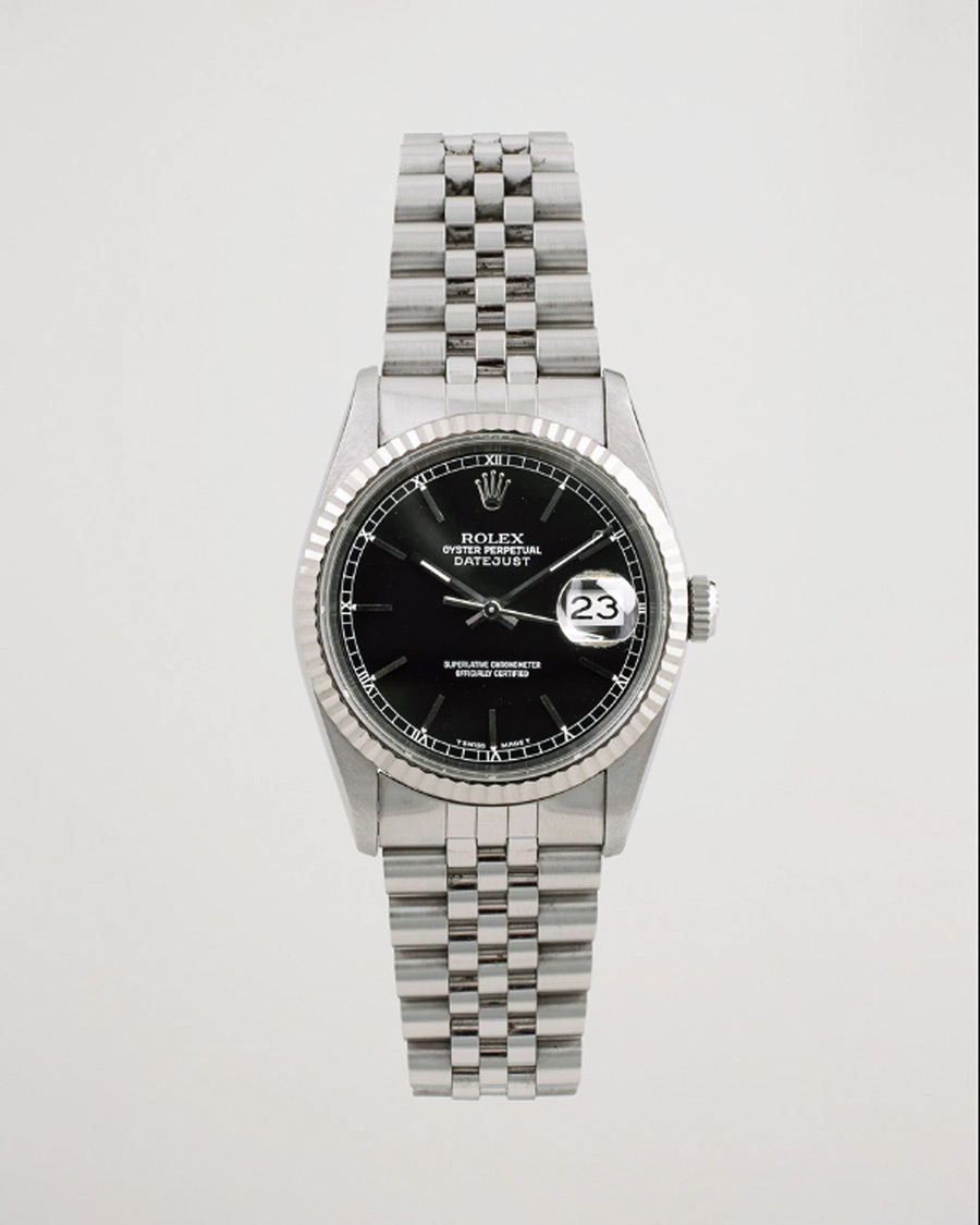 Homme | Rolex Pre-Owned Datejust 16234 Oyster Perpetual Steel Black Steel Black | Rolex Pre-Owned | Datejust 16234 Oyster Perpetual Steel Black Steel Black