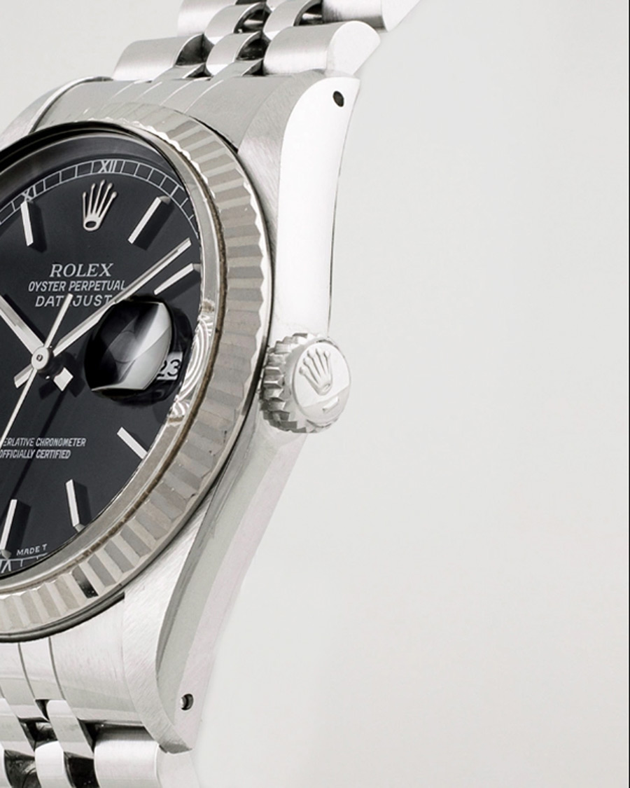 Homme | Rolex Pre-Owned Datejust 16234 Oyster Perpetual Steel Black Steel Black | Rolex Pre-Owned | Datejust 16234 Oyster Perpetual Steel Black Steel Black