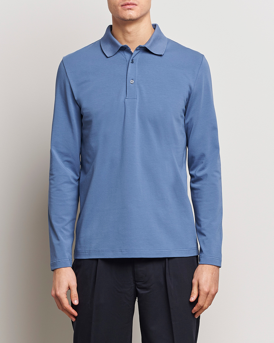 Homme | Vêtements | Filippa K | Luke Lycra Poloshirt Paris Blue