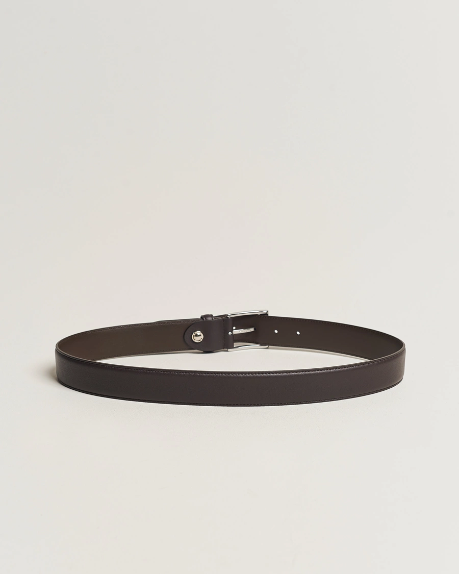 Homme | Business & Beyond | Canali | Leather Belt Dark Brown Calf