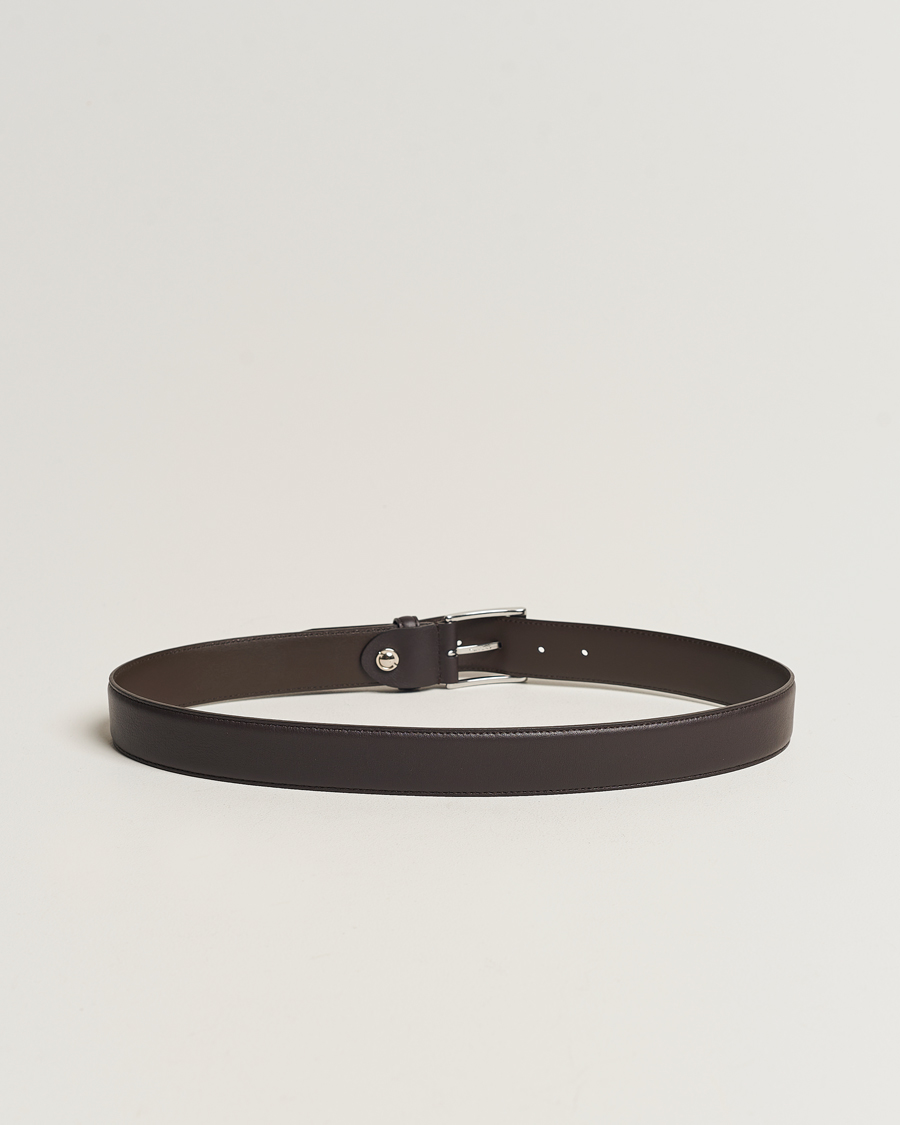 Homme | Ceintures | Canali | Classic Leather Belt Dark Brown Calf