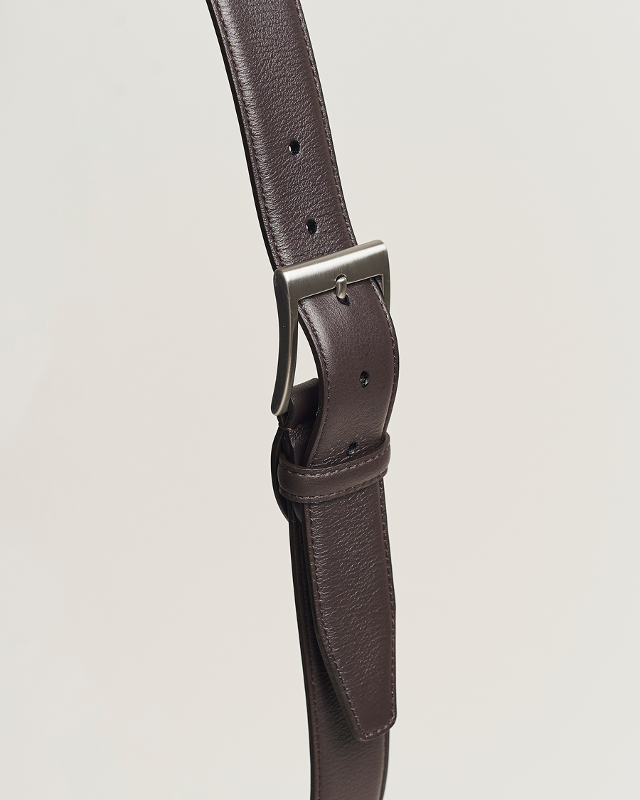 Homme | Ceintures | Canali | Classic Leather Belt Dark Brown Calf