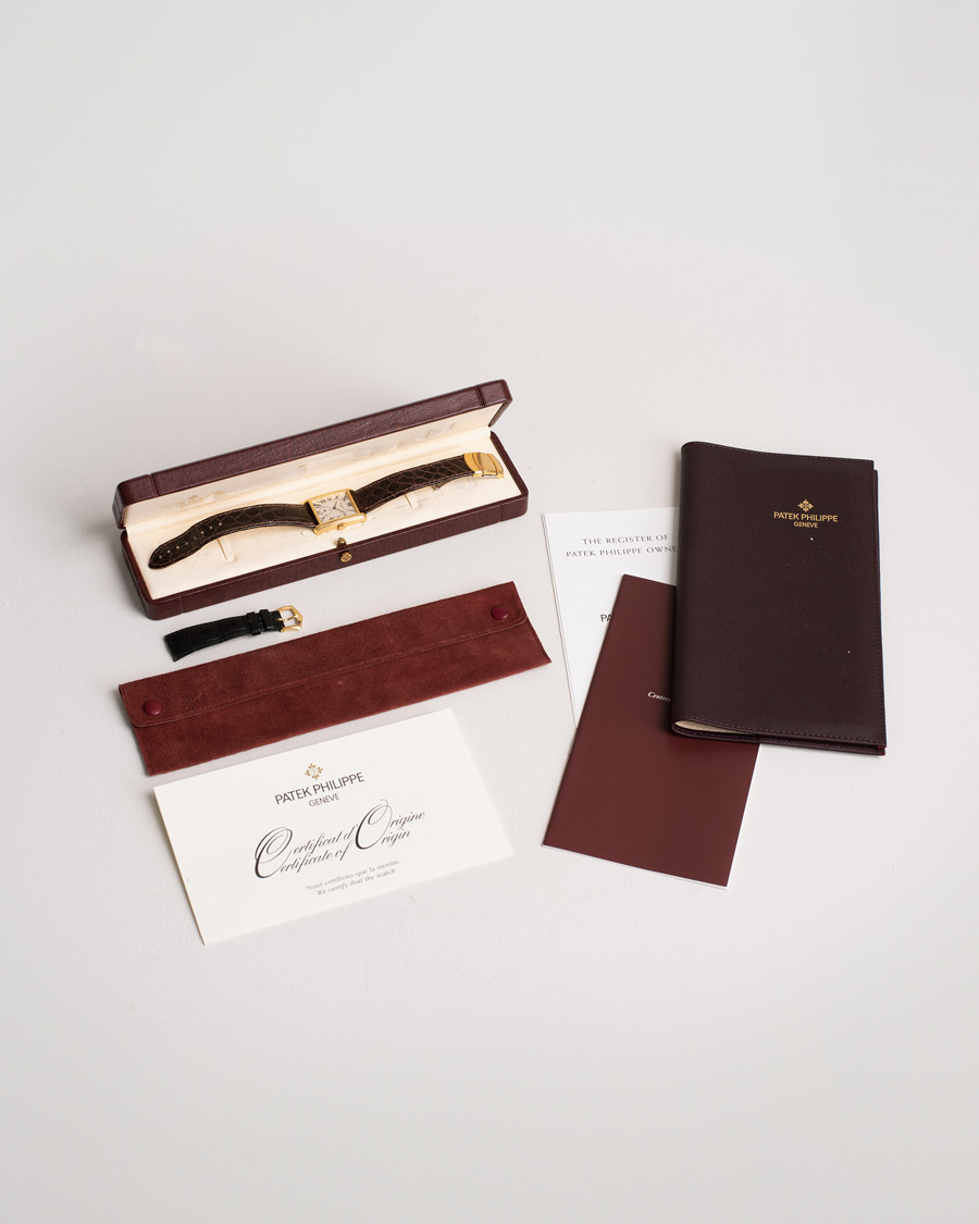 Homme | Patek Philippe Pre-Owned Gondolo 18K 5014J-013 Gold White | Patek Philippe Pre-Owned | Gondolo 18K 5014J-013 Gold White